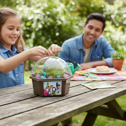 Toys by Nature Biosphere Terrarium Starter Kit, Complete Supplies Included to Grow Your Own Enchanting Garden and Indoor Plants! (Bountiful Butterfly Garden) - style: Bountiful Butterfly Garden