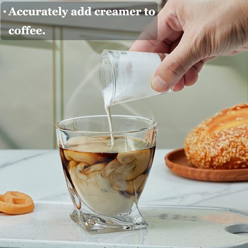 Ackers Shot Glasses Etching Scale Measuring Cup 2PACK Espresso Shot Glasses Liquid Heavy Glass 26-Incremental Measurement 1 OZ, 2 TBS, 6 TSP, 30 ML Kitchen Tools