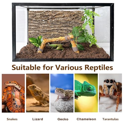 Tfwadmx Snake Climbing Branch,Resin Reptile Wood Trunk Branches Decor,Reptile Terrarium Climbing Accessories Decoration for Geckos, Lizards,Tarantulas,Hermit Crab,Frogs - size: 9.5x3.5x4.3IN | Rack Branch