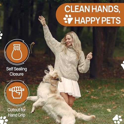 Dispoz-A-Scoop® 8 Pack"Scoop-Seal-Dispose” Dog Pooper Scooper with Bag Attachment, No-Touch Pooper Scoopers Solution, Portable Pooper Scooper for Dogs Large and Small, Dog Poop Scooper for Yard Walk - style: 8 bags