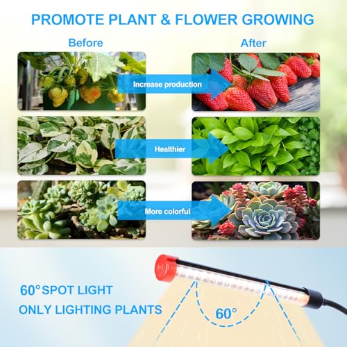 10Head Grow Light on Stand for Large&Tall Indoor Plants, Bonsai Tree, Bright and Big Coverage Plant Growing Lamps, 4/8/12/16/20H Timer, 90 Watt Power Draw, NO Need Adapter, 360° Gooseneck - size: 10Head Stand(90W)
