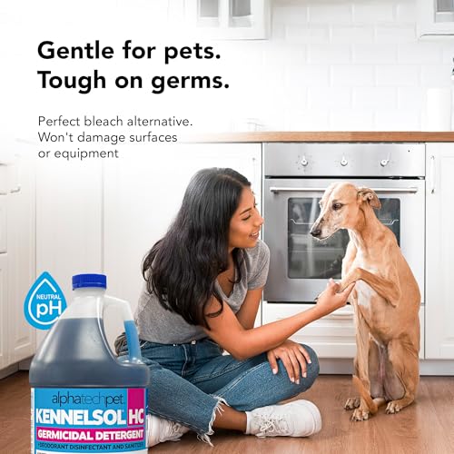 ATP KennelSol HC 1-Step High Disinfectant Cleaner for Kennels, 1 Gallon | EPA-Registered, super-high concentration formula, industrial-strength detergent and deodorizer for veterinary clinics