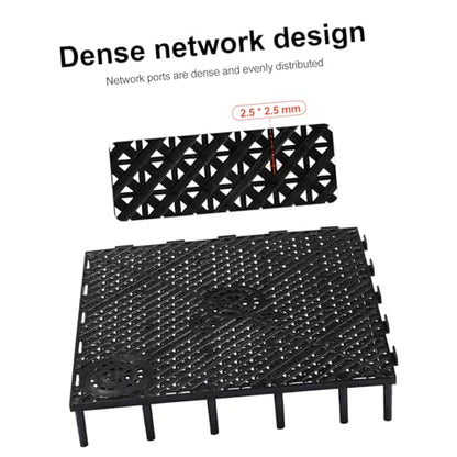 20 Pcs Aquarium Undergravel : Fish-Tank Divider, Aquarium Bottom Plate - PVC Splicing Clapboard (Black) - size: 20pcs