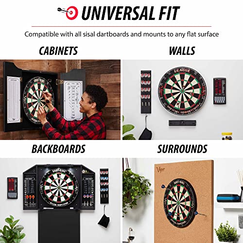 Viper QuickFit Dartboard Mounting Bracket, Universal Dart Board Mount Kit with Track Slider System and Oche Measuring Tape, Wall Mounting Hardware