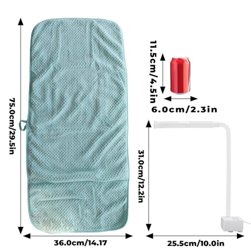 USB-Powered Reptile Shower Kit with Waterfall Fountain & Plush Towel – Bathing Essentials for Bearded Dragons, Frogs & Small Pets
