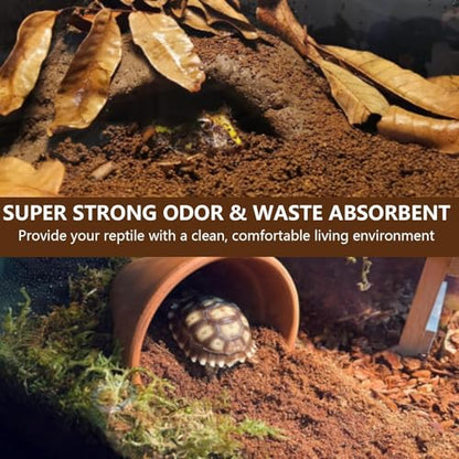 BNOSDM Reptile Soil Substrate Fluffy Small-Strand Reptile Substrate and Snake Bedding Clean Natural Terrarium Bedding for Lizards Snakes Tortoises Tarantulas - color: 1.32gal