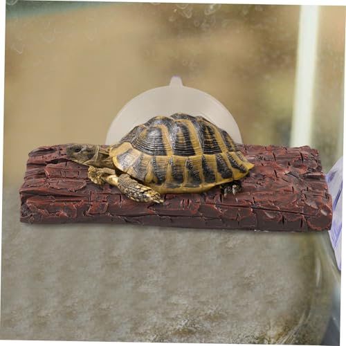 POPETPOP Turtle Tank Basking Platform Floating Rest Area with Cup for Water Turtles Frogs and Lizards for Aquatic Habitats
