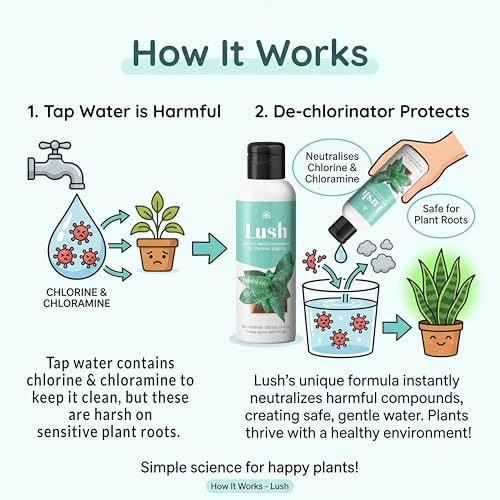 Lush Houseplant Dechlorinator, Ultra‑Concentrated Water Conditioner, 120ml