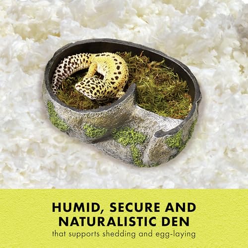 Zilla Rock Lair, Naturalistic Hide, Supports Shedding and Egg-Laying, Retains Humidity, Ideal for Snakes and Lizard, Medium - size: Medium
