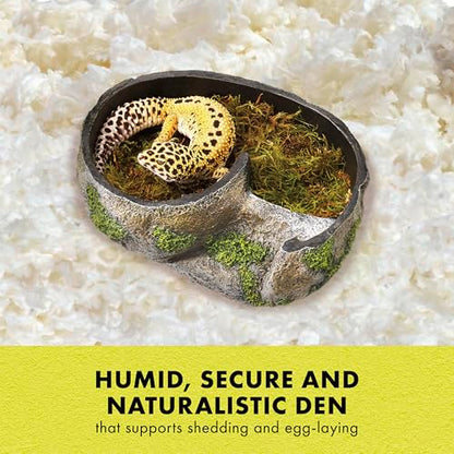 Zilla Rock Lair, Naturalistic Hide, Supports Shedding and Egg-Laying, Retains Humidity, Ideal for Snakes and Lizard, Medium - size: Medium