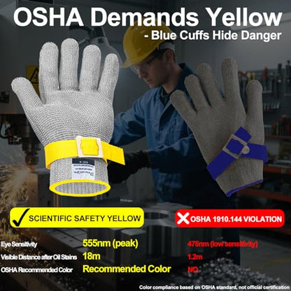 Dowellife ANSI A9 Cut Resistant Glove Food Grade, Stainless Steel Mesh Metal Knife Cutting Glove for Butcher Meat Cutting Oyster Shucking Kitchen Mandoline Chef Slicing Fish Fillet (Small-12 Pcs) - size: Small (Pack of 12)