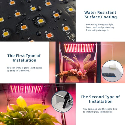 Barrina Grow Lights for Indoor Plants, 2 x 10W Ultra-Thin Grow Light Panel | Full Spectrum, with 3/6/12H Auto On/Off Timer for Hydroponics, Seedlings, Succulents, Vegetable, Flowers & More, 2 Packs - size: 2 Pack