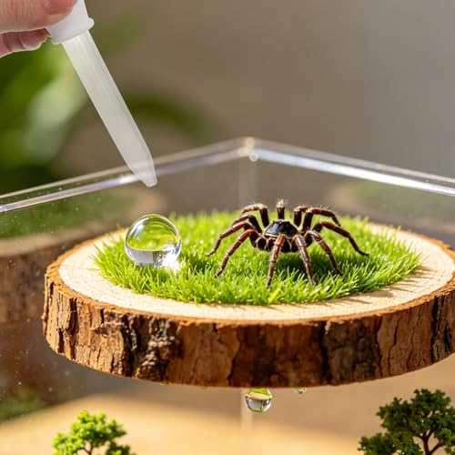 Jumping Spider Feeding Dish Set, Jumping Spider Food Dish with Tweezers and Dropper,Magnetic Food-Dish Jumping-Spider Enclosure Accessories Reptile Feeding Tongs 4x2cm