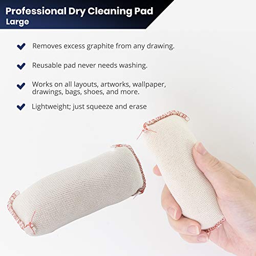 Pacific Arc Dry Cleaning Pads Large for Drafting, Art, Architecture, and Graphite - size: Large
