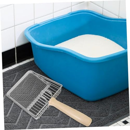 Yardwe Cat Litter Scoop Wooden Handle Deep Shovel and Sifter for Removal for Cleaning Cat Litter and Reptile Waste and Easy to Tool