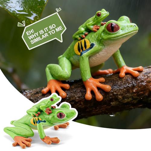 9PCS Amphibian Reptile Animals Figurines Frog Toys for Kids 3+ | Realistic, Safe, Rainforest Figurines, Salamanders Figures, Cake Toppers, Cupcake Decor, Birthday Gift for Boys Girls - style: 9PCS Amphibian Animals