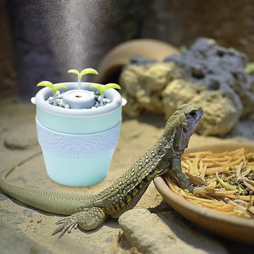 Reptile Humidifier Fogger USB 200ml Auto Shut-Off Reptile Fogger with Cute Design Quiet Cool Mist Maker for Lizard Snake Tortoise Humidifier.-