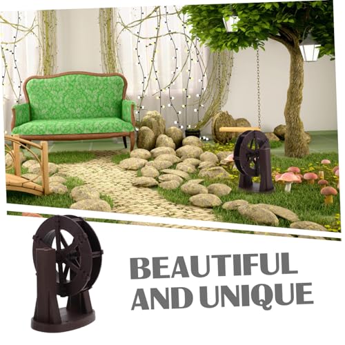 Mobestech Miniature Water Wheel Fountain Decor Landscape Water Wheel Prop for DIY Gardens Ponds and Indoor Displays Versatile Fountain Accessories