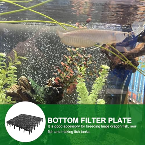 balacoo 20 Pcs Aquarium Undergravel Plate, Aquarium Bottom Plate, Fish Tank Sand Divider, PVC Sand Gravel Board for Fish Tank Accessory (Black)