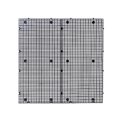 Plastic Grid Divider Tray Egg Crate Louvre Aquarium Fish Tank | 4 Pcs Bottom Isolation with Bracket - size: 4pcs Black