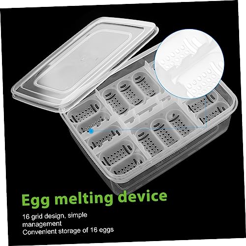 HEMOTON 2pcs Compartment Reptile Egg Incubation Tray Lightweight Breeding Box for Lizard Snake and Transparent Design for Easy Observation Reptile Supply