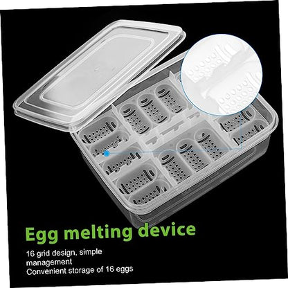 HEMOTON 2pcs Compartment Reptile Egg Incubation Tray Lightweight Breeding Box for Lizard Snake and Transparent Design for Easy Observation Reptile Supply