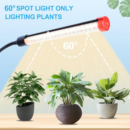 FECiDA Gamechanger 2026 45 Watt Power Draw, NO Need Adapter, 5Head Strong Clip Grow Lights for Indoor Plants with 4/8/12/16/20H Timer, LED Plant Growing Lamps for Houseplants, Bonsai, Seed Starting - size: Clip-5Head-45W