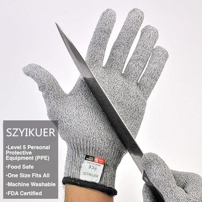4 Pcs Small Cut Resistant Gloves Food Grade Level 5 Hand Protection,Kitchen Cut Gloves (2 Pairs (Small(palm Diameter 2.80-3.35inch)) - size: Small (Pack of 4)