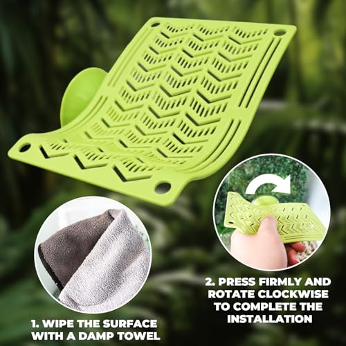 Plastic Frog Hammock with Suction Cup, Frog Habitat Platform, Reptile Decorations for Terrarium, Frog Tank Accessories, Terrarium Decor for Tree Frog, African Dwarf Frog, Frog and Toad