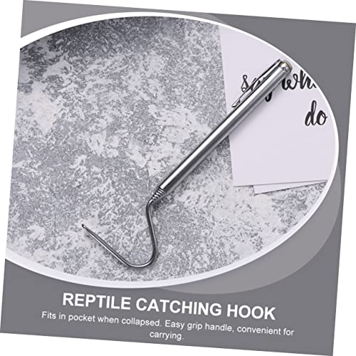 2pcs Professional Reptile Catching Snake Hook Extendable Snake Grabbers Non-Slip Handle for Safe Handling