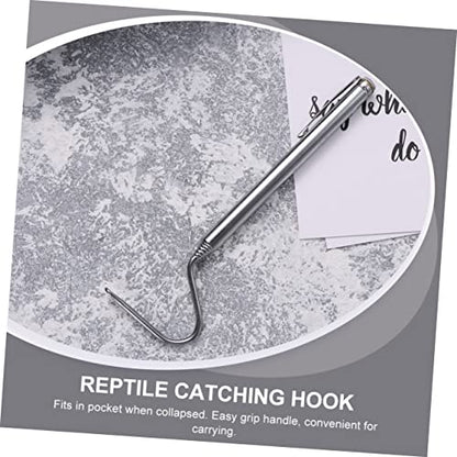 2pcs Professional Reptile Catching Snake Hook Extendable Snake Grabbers Non-Slip Handle for Safe Handling