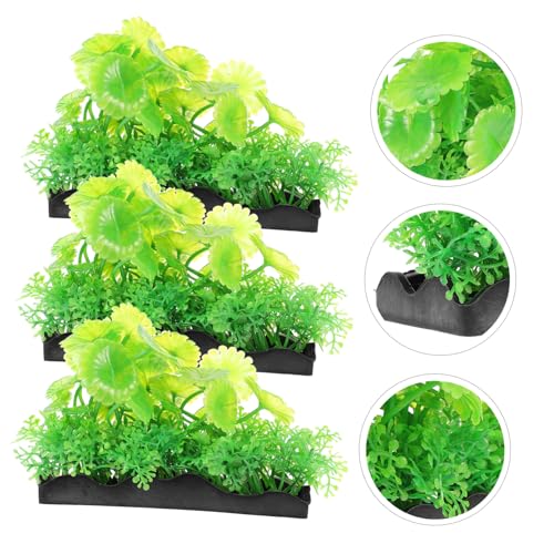 3pcs Realistic Aquatic Plant Decor for Aquariums Lifelike Greenery for Fish Tanks for Tropical Fish Reptile Terrariums and Underwater Landscapes