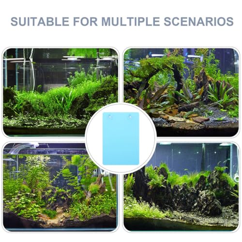 Blue Fish Breeding Plate Suction Cup Aquarium Spawning and Isolation Divider for Fish Tanks Sturdy Reptile Platform for Hatching and Transport