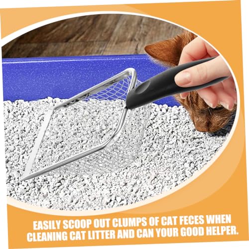 KESYOO Stainless Steel Cat Litter Scoop Fast Sifting Reusable Litter Shovel for Easy Cleaning of Cat and Reptile Waste Durable Pet Supply with Non Stick Design Mesh