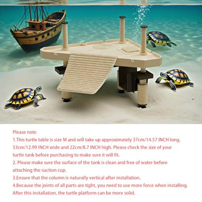 Turtle basking Platform for Aquatic Turtles, Floating Dock(Size:M)