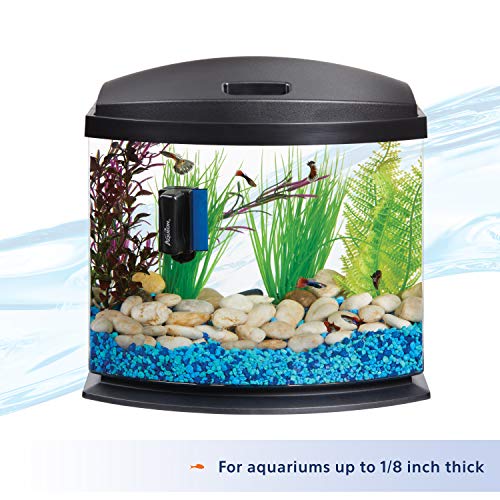 Aqueon Aquarium Algae Scraper, Fish Tank Cleaning Magnet, Mini | Magnetic aquarium glass cleaner for acrylic, curved pad cleans flat and curved surfaces - size: Mini
