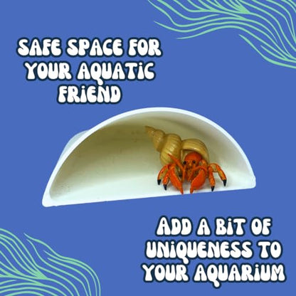 REEFSHAPE Aquarium or Terrarium Pocket Cave | Minimalist Shelter Cave for Fish, Shrimp, Reptiles, Amphibians, & More! | Made in USA (Pocket Cave, White) - style: Pocket Cave, White