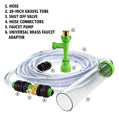 Python No Spill Clean and Fill Aquarium Maintenance System, Gravel Cleaner and Water Changer, 100 Foot