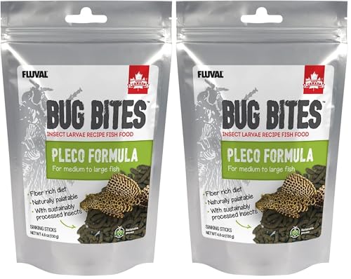 Fluval Bug Bites Bottom Feeder Fish Food, Sticks for Medium to Large Sized Fish, 4.59 oz., A6587 (Pack of 2) - size: 4.59 Ounce (Pack of 2)