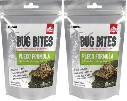 Fluval Bug Bites Bottom Feeder Fish Food, Sticks for Medium to Large Sized Fish, 4.59 oz., A6587 (Pack of 2) - size: 4.59 Ounce (Pack of 2)