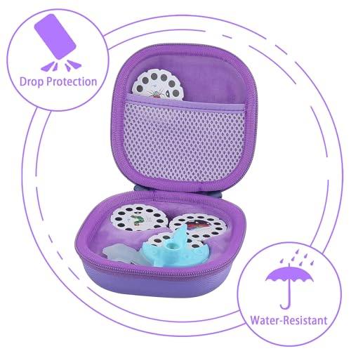 Aenllosi Hard Case for Moonlite Mini Projector Gift Pack fits upto 20 | EVA case construction, Water-resistant design, Dust-resistant design, Smooth zipper access, Carry handle, Case only - color: Purple