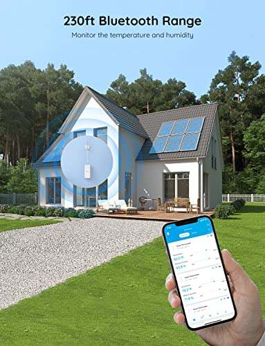 Govee Hygrometer Thermometer 3 Pack H5100, Mini Bluetooth Humidity Sensor | Temperature sensor with APP notification alert, export 2-yr data, 230 feet connecting range for home/greenhouse - style: 3 Sensors