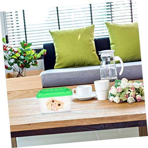 ibasenice Portable and Turtle Feeding Box Transparent Reptile Habitat for Small Pets Lightweight Handheld Aquarium for Hamsters and Tortoises Versatile Animal Transport Container