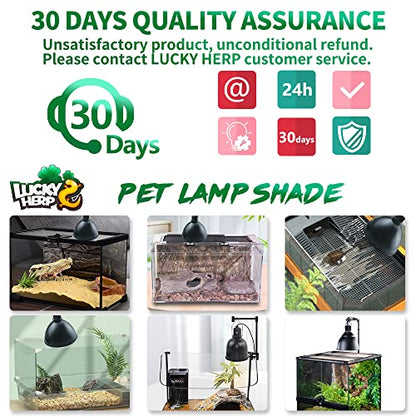 LUCKY HERP Aluminum 8.1inch Dome Reptile Light Fixture, Reptile Heat Lamp Fixture for UVB Bulb Basking Heat Bulb - color: Dome Reptile Light Fixture, size: 8.1 inch Non-Adjustable