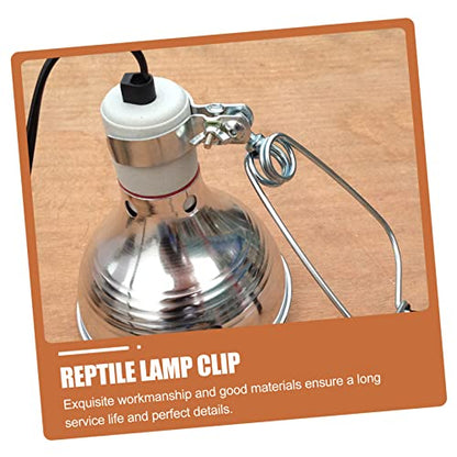 Didiseaon 1pc Reptile Lamp Clip Aluminum Alloy Fixture for Stable Pet Lighting Clamp for Reptile Lampshade Smooth Edges Easy to Install for Tanks and Terrariums