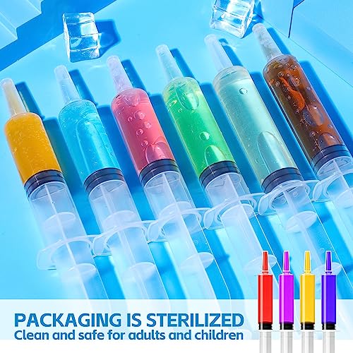 60 Pack Jello Shot Syringes- 30ml/1oz Jelly Syringe with Tip Cap for Liquid | BPA-Free Plastic Jello Shots Suringes for Kids/Adults Container for Bachelorette Parties, Nurses, Graduation, Halloween Party