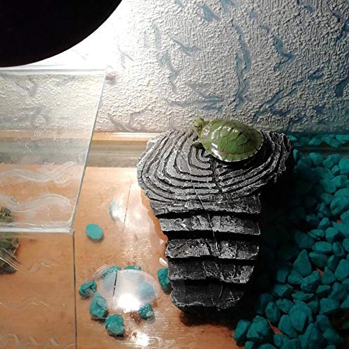 Reptile Basking Rock Tank Ornament Lizard Gecko Turtle Climbing Ladder Platform Toad Rest Hiding Cave Platform