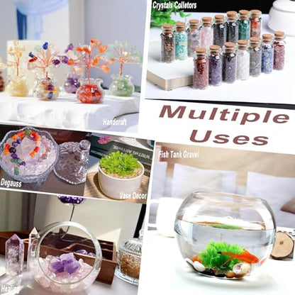 Erliway 7-9mm Blue Chalcedony Healing Crystal Chips for Crafts, 100g | Natural Crushed Crystal Stones Tumbled Chips for Vase Filler Aquarium Gravel, Meditation Chakra Balancing, Candle DIY Making - color: Blue Chalcedony