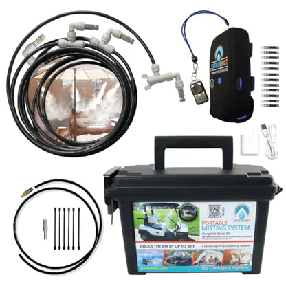 Portable Mist System 16ft Wireless Outdoor Cooling Kit - color: 4 Mist Nozzles