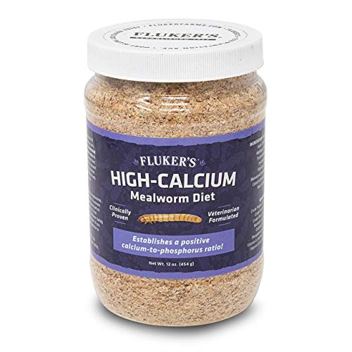 Fluker's High Calcium Mealworm Diet, Can Be Used as a Gut-Loading Food or Bedding, 12 oz - size: 12 Ounce (Pack of 1)